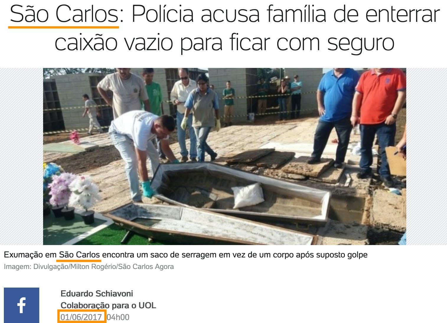 Aquele caixão vazio era para mim”