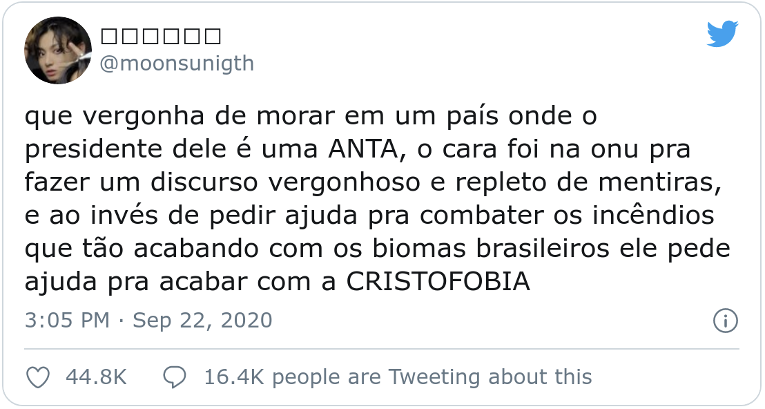 Tá rolando uma discussão maluca no Twitter. De acordo com o Tweet