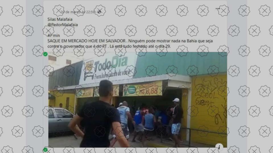 Nao E Atual Video De Saque A Supermercado De Salvador Mas De 2012 Aos Fatos