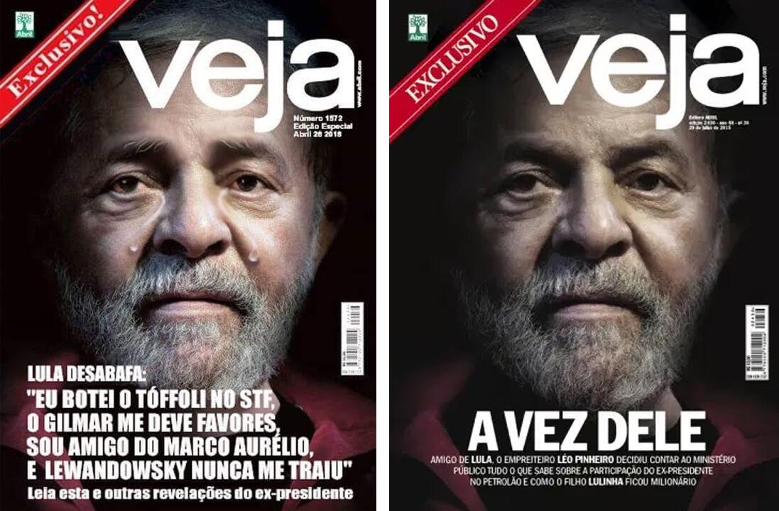 Garganta par Sucio É montagem capa da Veja com declarações de Lula sobre ministros do STF |  Aos Fatos