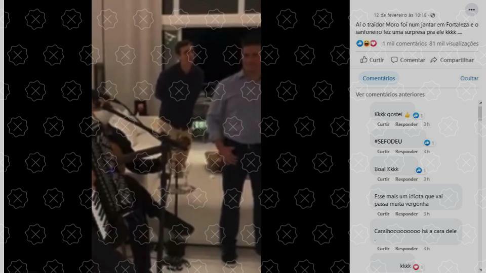 Post reproduz vídeo de jantar com Moro com áudio falso 