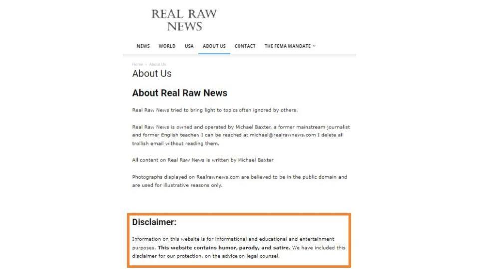 Apresentação do site Real Raw News