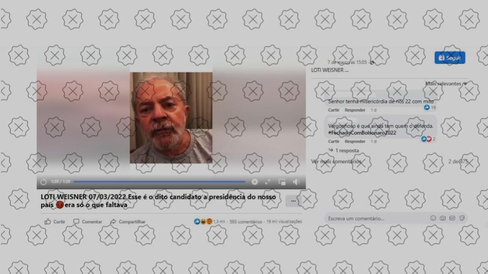 Vídeo de Lula com a velocidade reduzida