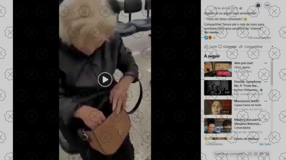 Vídeo de eleitora de SC não prova que Justiça Eleitoral esteja cancelando títulos de idosos