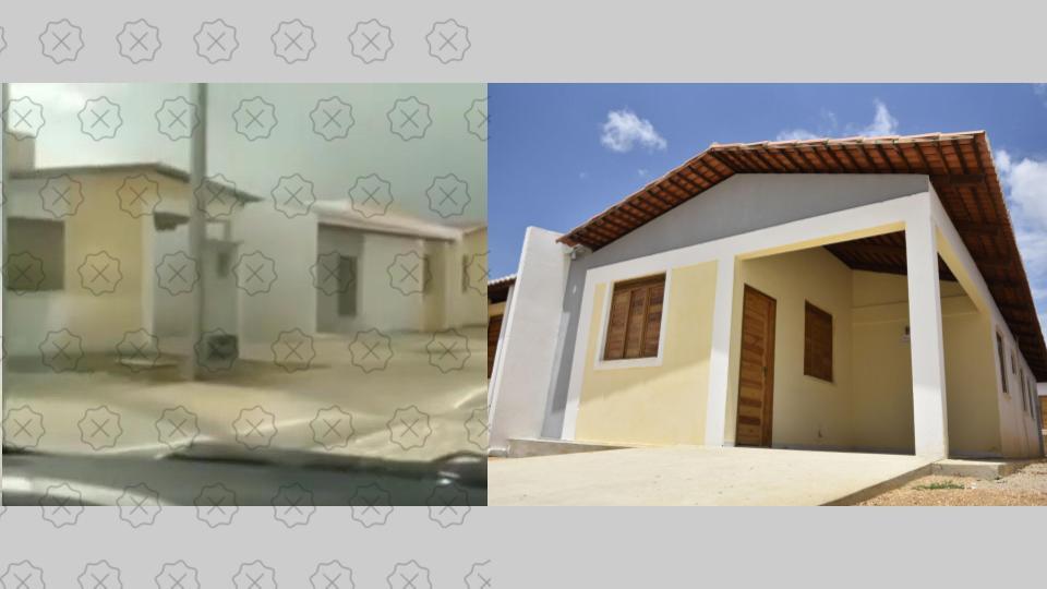 Casas novas construídas pelo governo do RN em Nova Barra de Santana