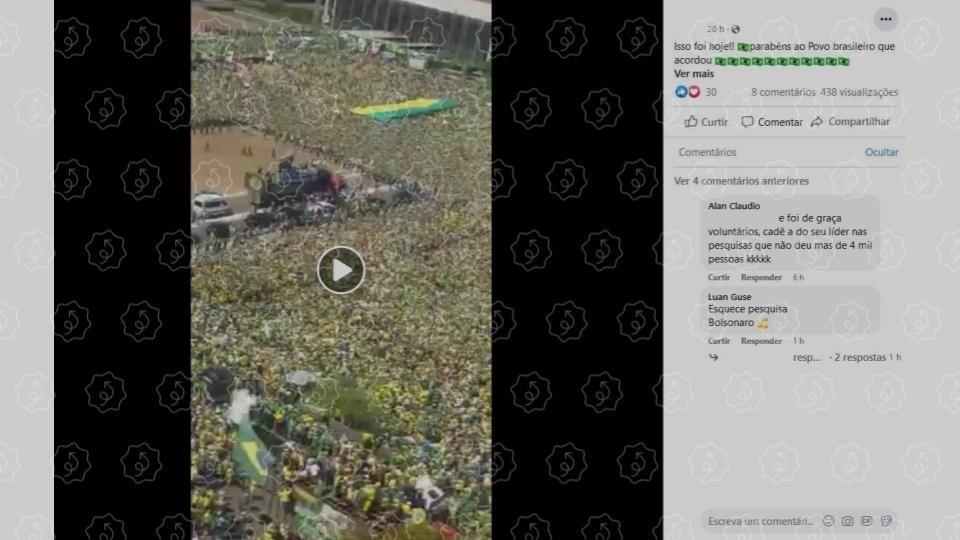 Vídeo mostra ato de 7 de Setembro de 2021 em Brasília, não manifestação do Dia do Trabalho