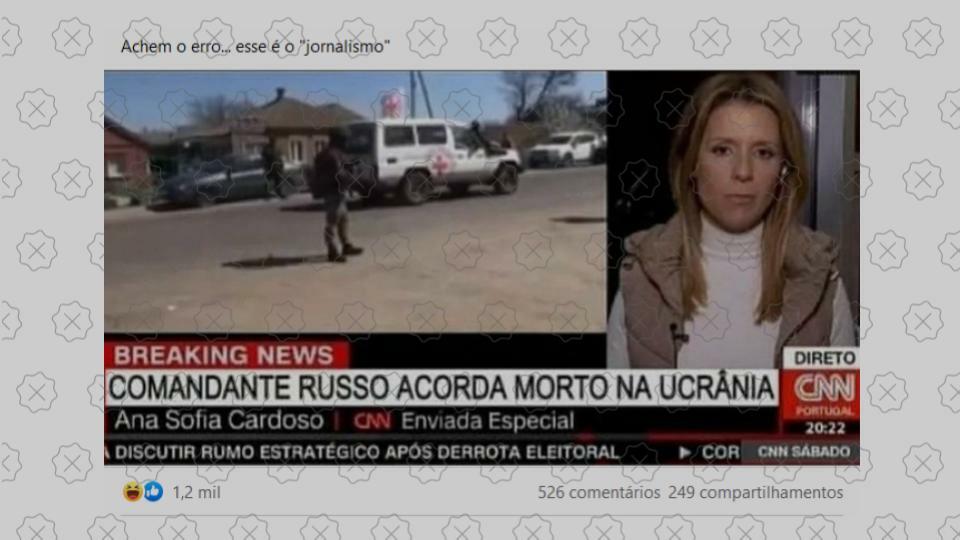 Posts enganam ao dizer que CNN noticiou que comandante russo “acordou morto”