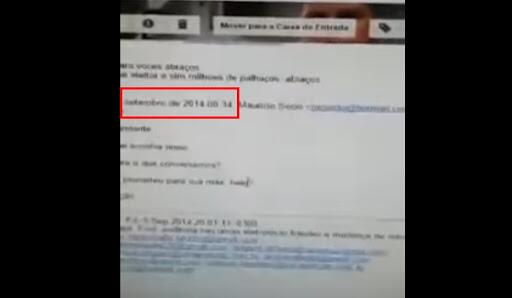 Imagem de tela mostra que o suposto arquivo é um e-mail do Gmail.