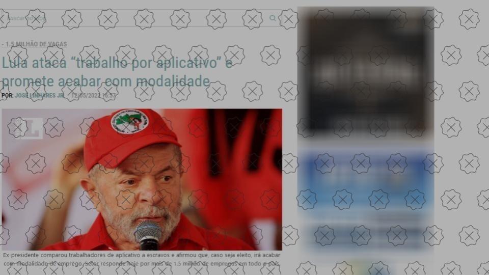 Posts distorcem falas de Lula para alegar que ele prometeu acabar com empregos por aplicativos, o que é falso.