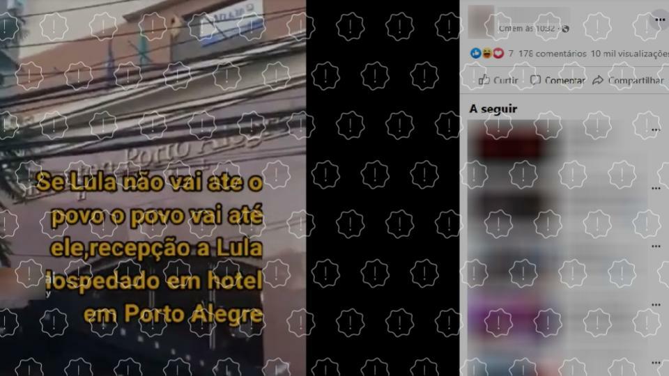 Vídeo mostra protesto na capital gaúcha contra Lula em 2018, não em 2022