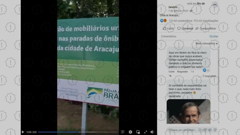 Vídeo de servidores da prefeitura de Aracaju ocultando logo do governo federal é ação para cumprir norma eleitoral