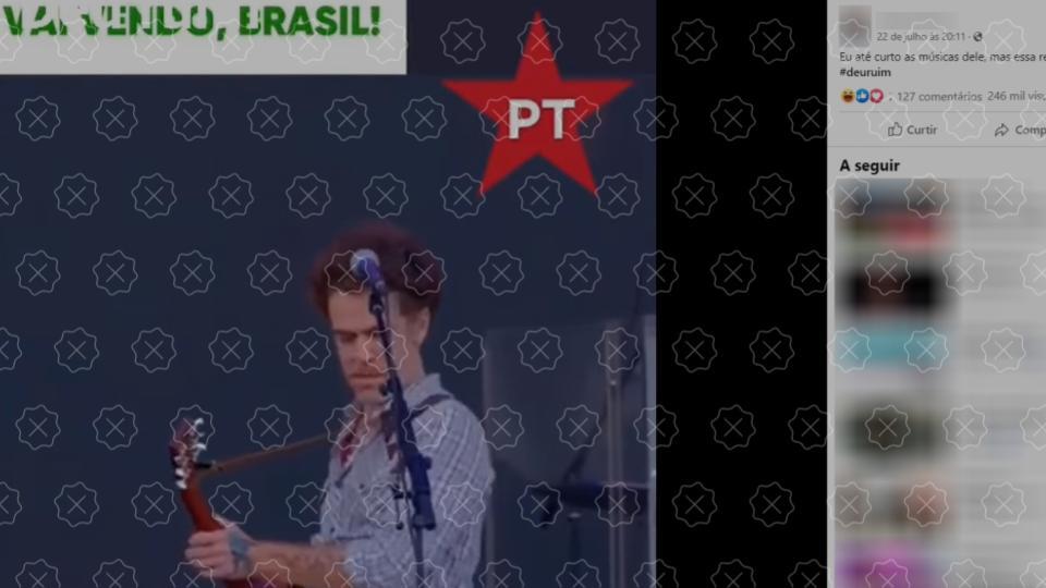 Público não cantou “mito” em show de Nando Reis após manifestação contra Bolsonaro, como mostra vídeo difundido nas redes sociais