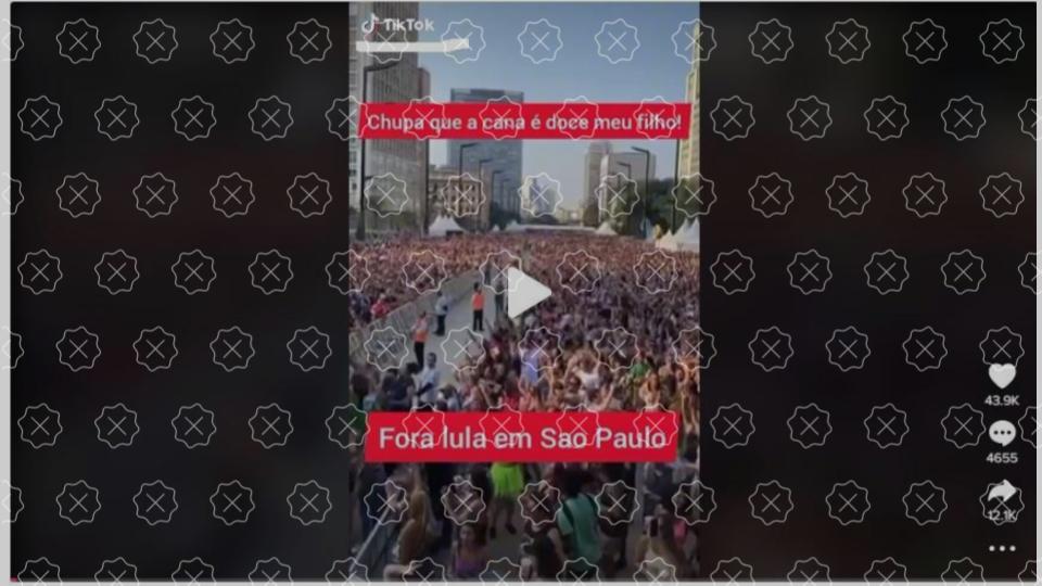 Vídeo de público exaltando Lula teve áudio de xingamento inserido em edição