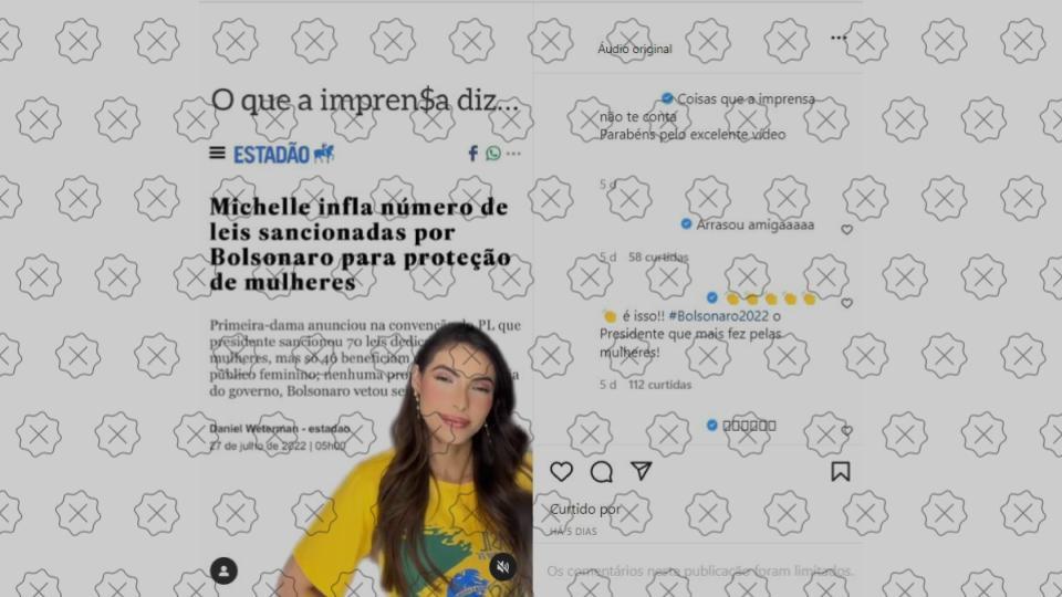 Vídeo engana ao afirmar que governo Bolsonaro aprovou 71 leis em benefício das mulheres