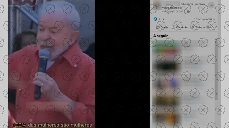 Posts difundem vídeo editado para alegar que Lula disse que 100% das mulheres no México são mulheres, o que é falso