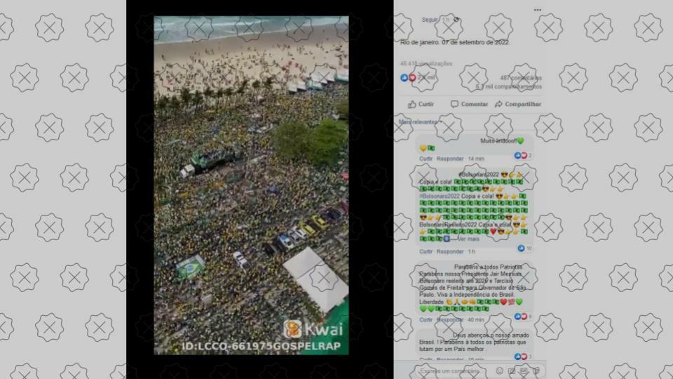 Vídeo de Copacabana lotada em 2021 circula como se fosse recente