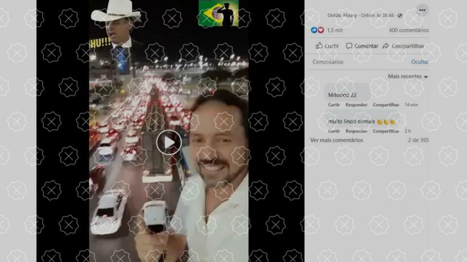 Gravação na qual homem diz que Brasília foi ‘tomada’ foi gravado em 2021