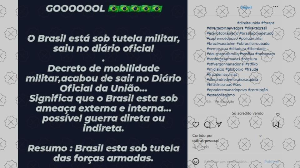 Publicações distorcem portaria para sugerir que Ministério da Defesa decretou que Brasil está ‘sob tutela das Forças Armadas’