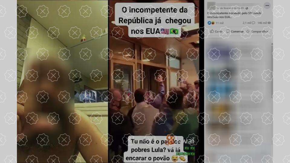  Vídeos de protestos contra o ex-presidente Michel Temer e ministros do STF, em novembro de 2022, circulam como se fossem contra Lula, em fevereiro de 2023