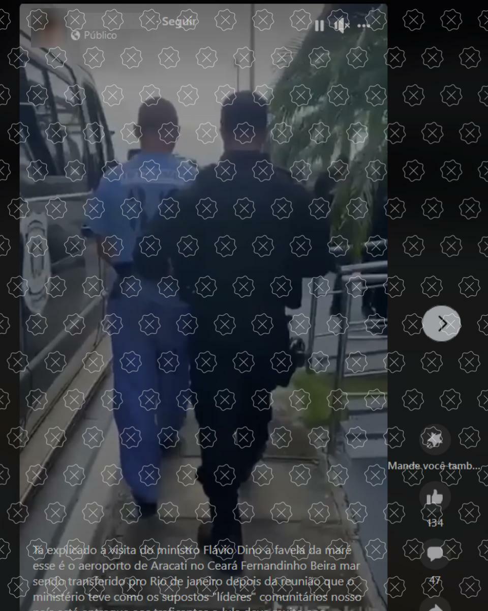 Homem que usa um uniforme azul em vídeo difundido nas redes sociais não é o traficante Fernandinho Beira-Mar