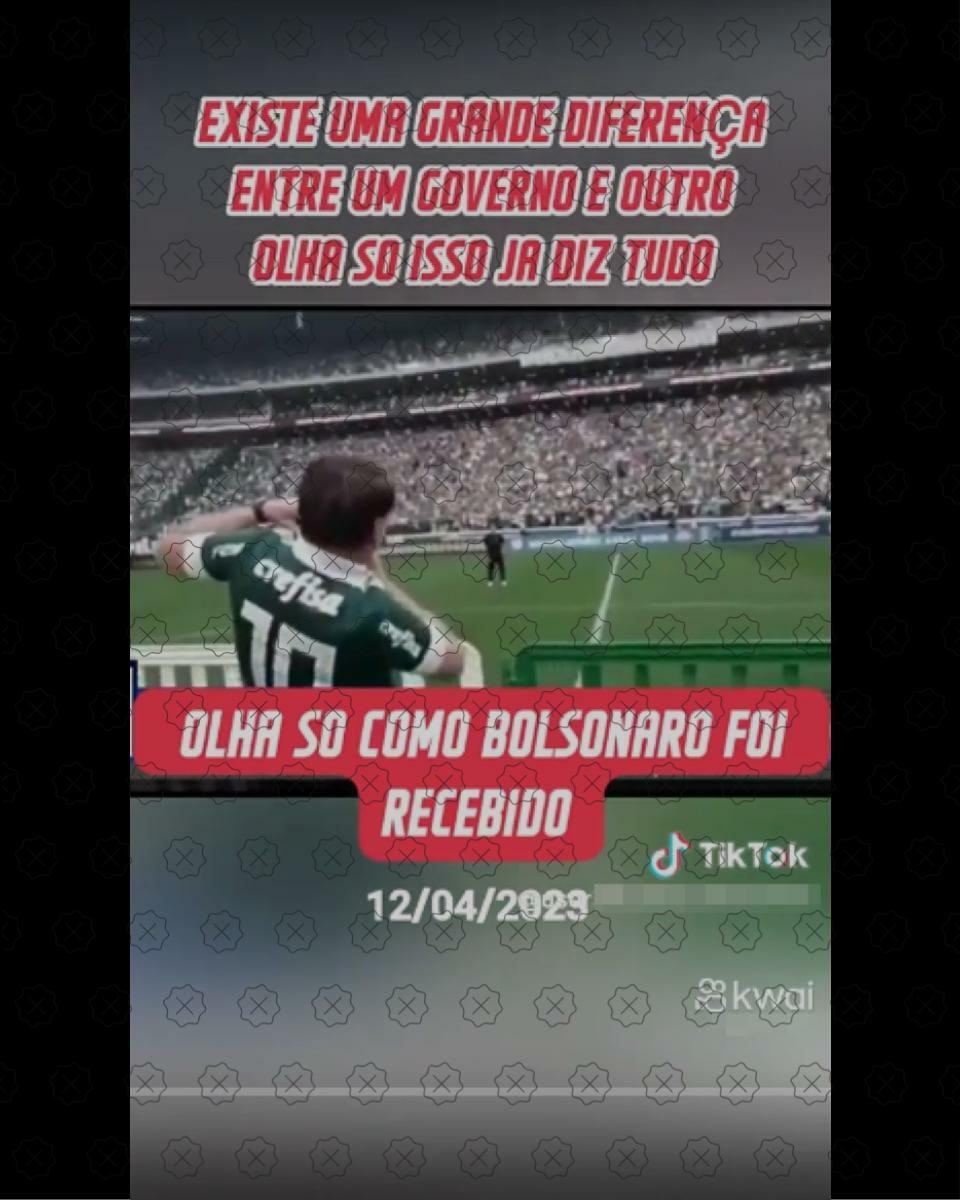 Posts compartilham vídeo de 2018 para afirmar que Bolsonaro foi ovacionado na final do Campeonato Paulista deste ano