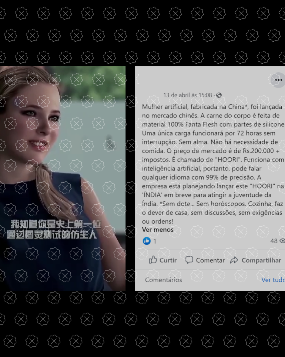 Peças desinformativas usam cena de videogame para afirmar que China produziu mulher artificial