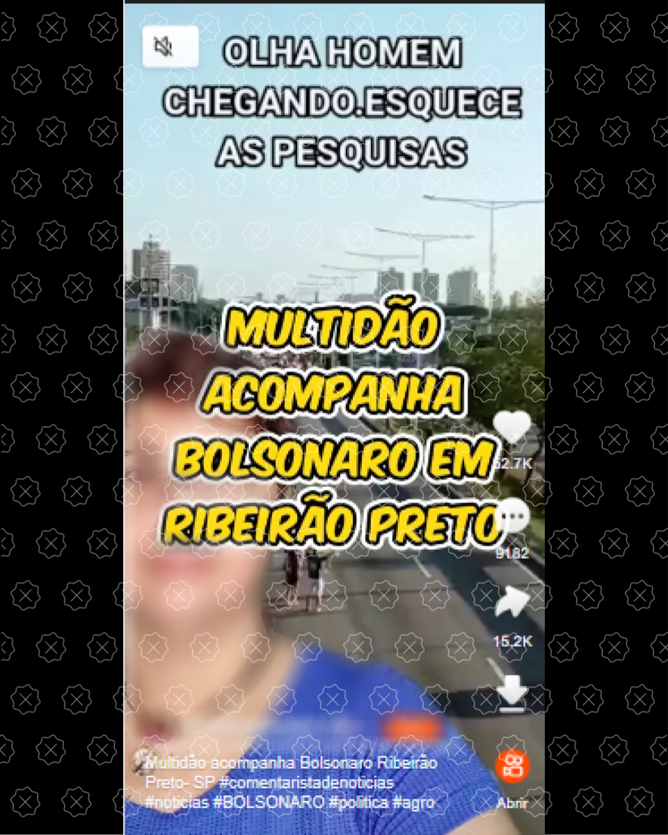 Não foi em Ribeirão Preto (SP) motociata compartilhada em posts nas redes sociais. Evento aconteceu na cidade de Natal (RN), em setembro de 2022. 
