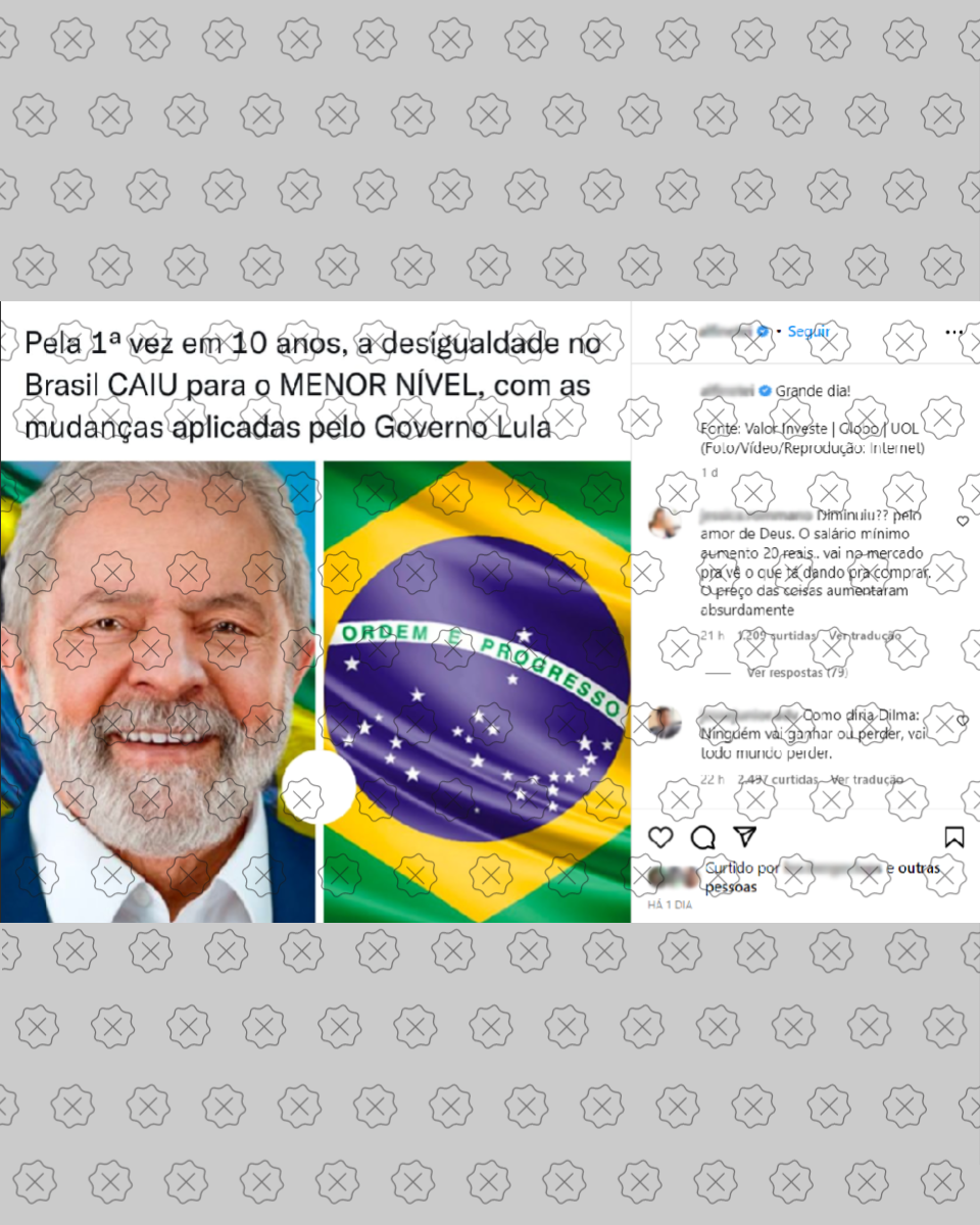Posts mentem ao afirmar que as políticas do governo Lula foram responsáveis pelo menor nível de desigualdade registrado no Brasil nos últimos 10 anos