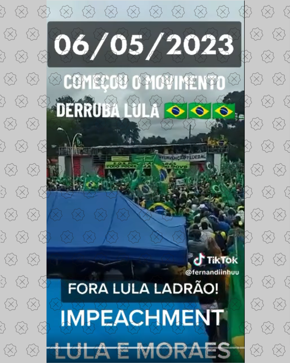 Posts enganam ao atribuir vídeo gravado no ano passado a protesto recente contra o presidente Lula e o ministro do STF Alexandre de Moraes