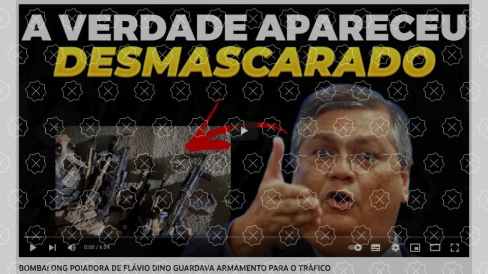 Publicações enganam ao afirmar que ministro Flávio Dino visitou ONG no RJ em que foram apreendidos fuzis e granadas em 19 de maio de 2023