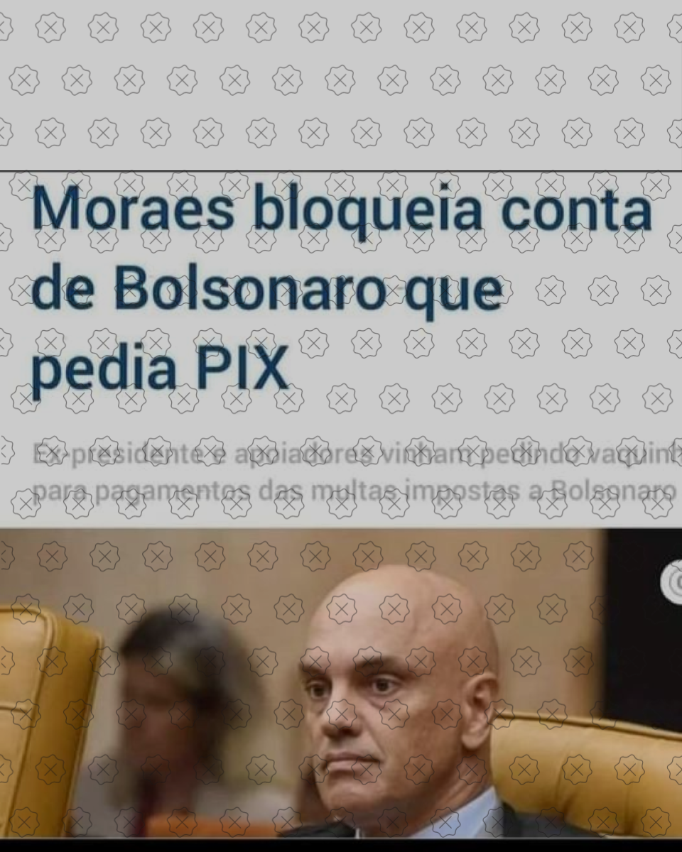 Peça de desinformação forja notícia do Poder360 com título ‘Moraes bloqueia conta de Bolsonaro que pedia Pix’