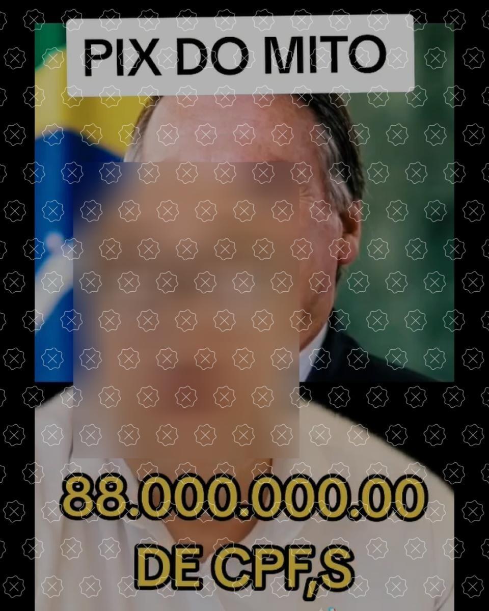 Publicações enganam ao dizer que BC divulgou que 88 milhões de CPFs fizeram doações recentes por meio do Pix para Bolsonaro