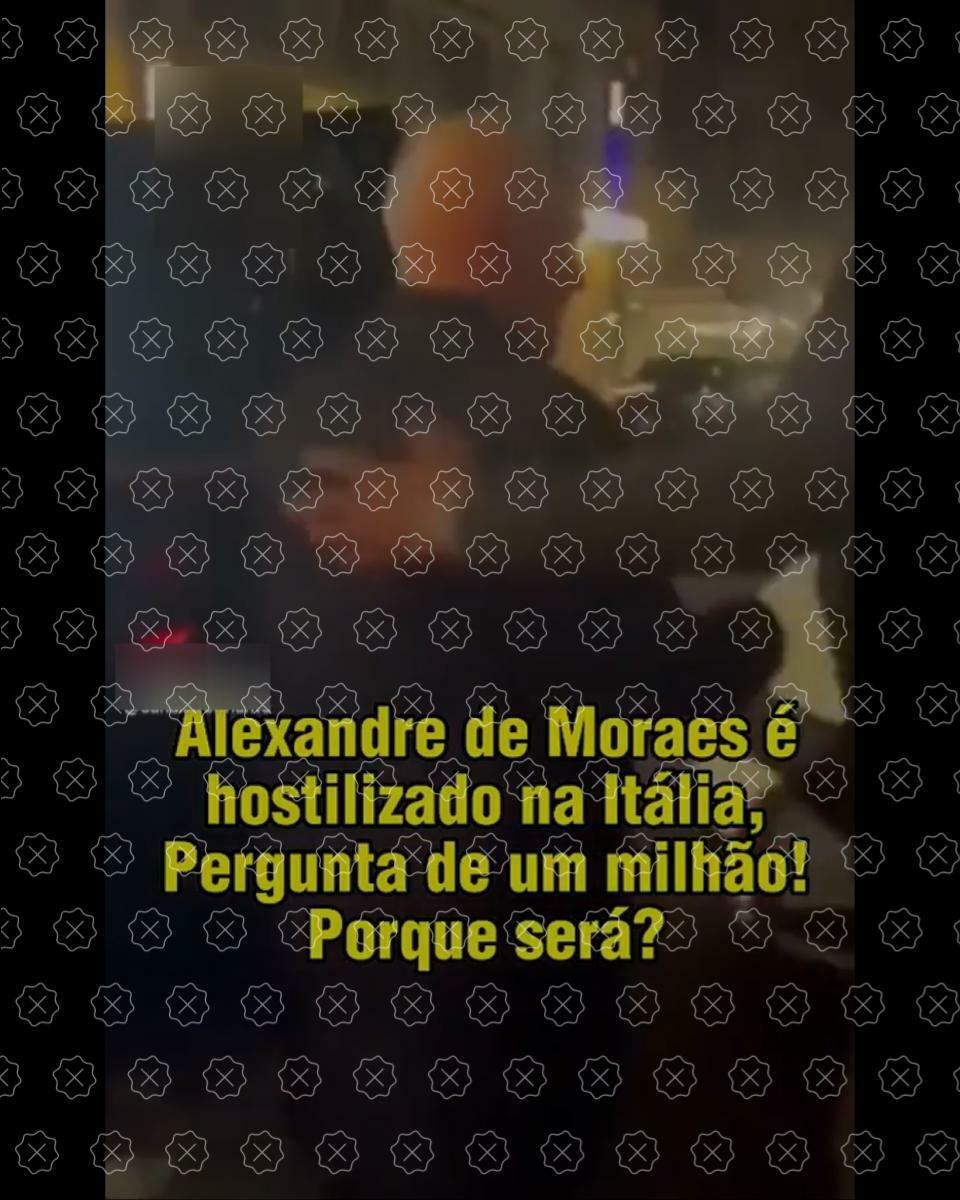 Ministro do STF Alexandre de Moraes é escoltado e entra em um carro preto enquanto é hostilizado por manifestantes em Nova York, no dia 13 de novembro de 2022 