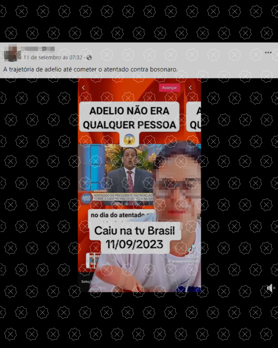 Em vídeo, homem afirma ser recente programa de 2020 em que Wassef comenta facada contra Bolsonaro