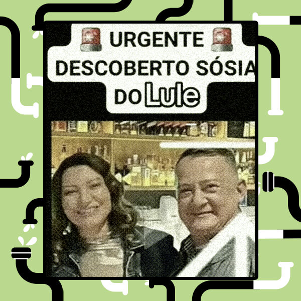 Foto de Janja ao lado de amigo circula com seta que o identifica como ‘sósia do Lula’