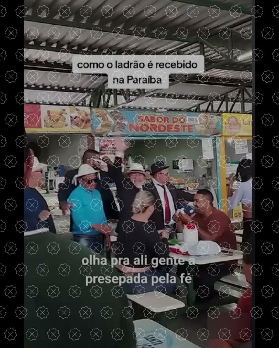Posts difundem vídeo para alegar que o presidente Lula foi hostilizado na Paraíba, o que é falso. Na realidade, trata-se de um sósia de Lula que foi hostilizado em Caruaru (PE)