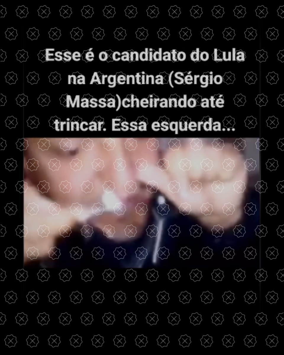 Vídeo editado mostra Sergio Massa cheirando cocaína