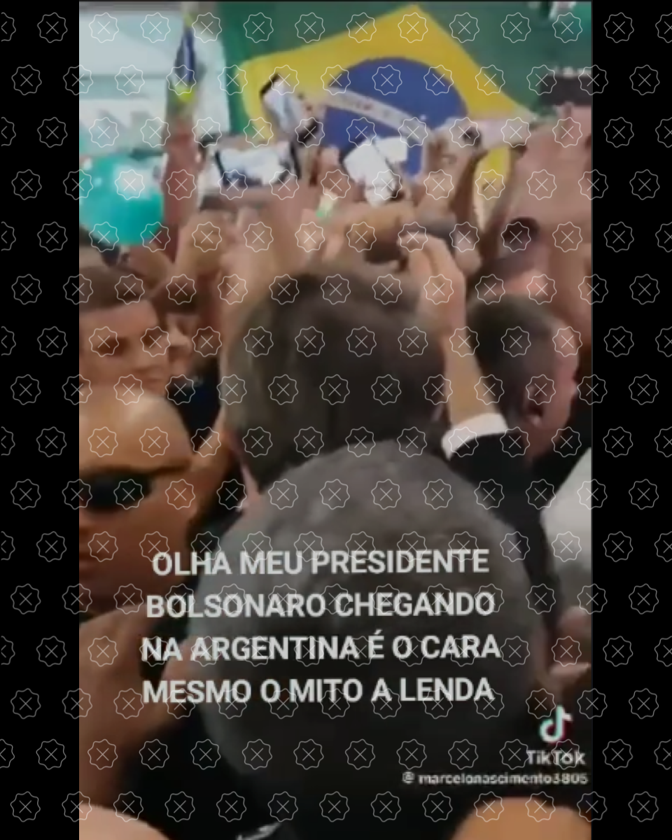 Vídeo de Bolsonaro recebido por multidão em Natal em 2017 circula junto de legenda enganosa no TikTok