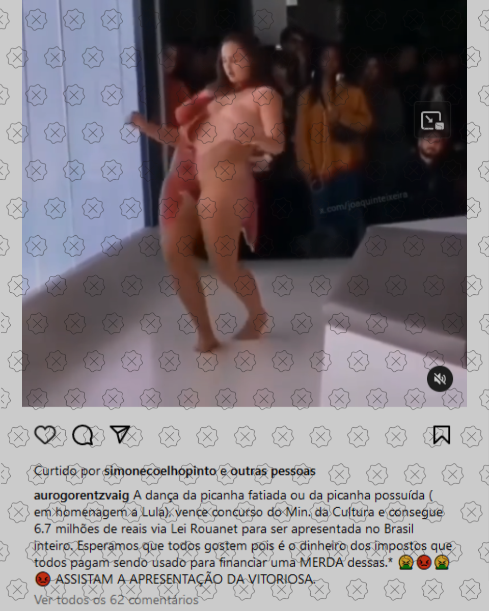 Apresentação de dança realizada em Londres circula no Instagram como se fosse brasileira e tivesse o título de ‘dança da picanha fatiada’