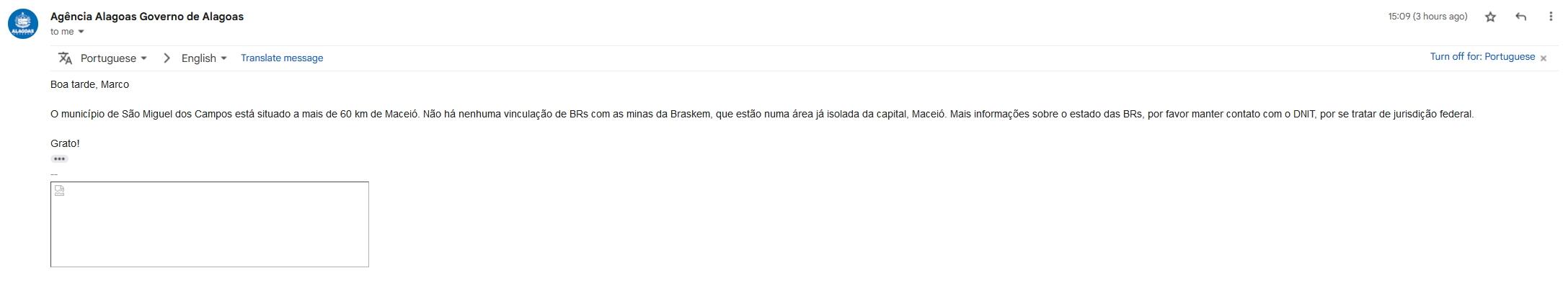 Erosão na BR-101 não tem relação com colapso em Maceió