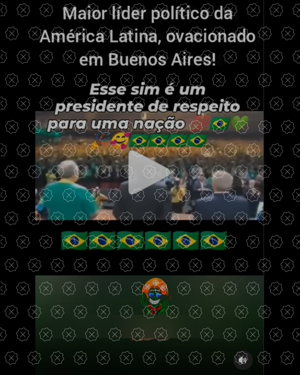 Vídeo que mostra ex-presidente Jair Bolsonaro no Enagro 2022 circula com legenda falsa que aponta que registro foi feito durante visita recente à Argentina