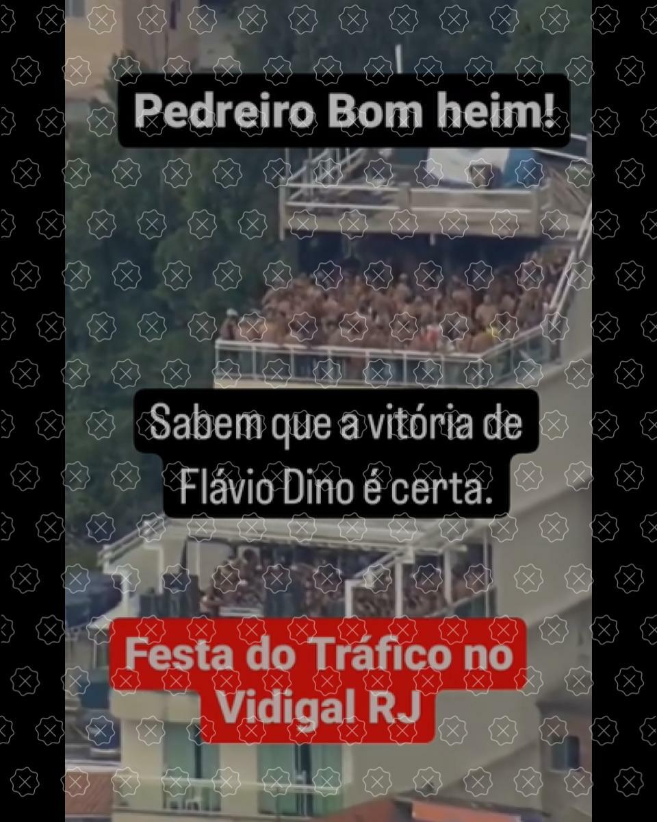 Imagem de festa no Vidigal em 2021 circula com com legenda enganosa, como se evento fosse uma comemoração pela indicação de Flávio Dino ao STF