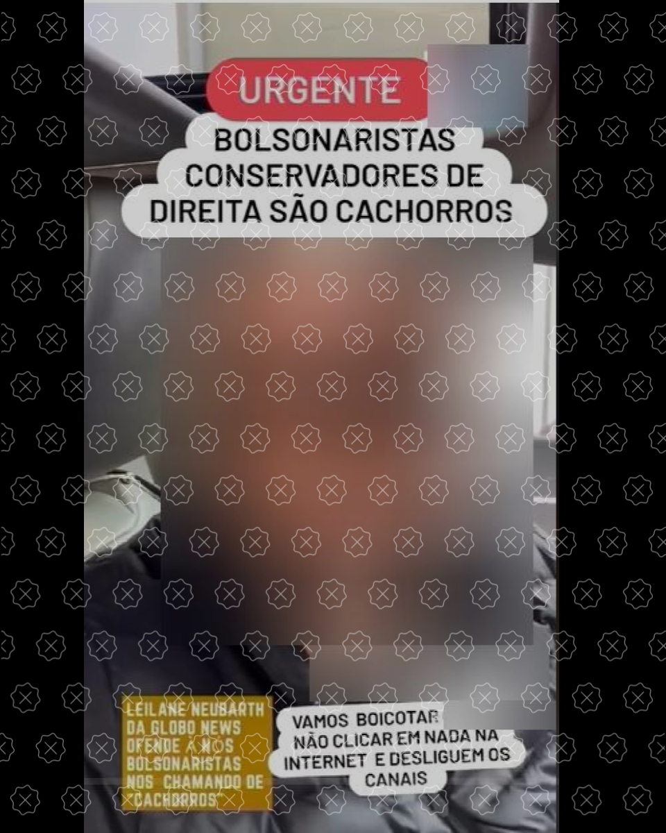 Posts difundem trecho editado de programa da Globonews para alegar que jornalista Leilane Neubarth chamou apoiadores de Bolsonaro de cachorros