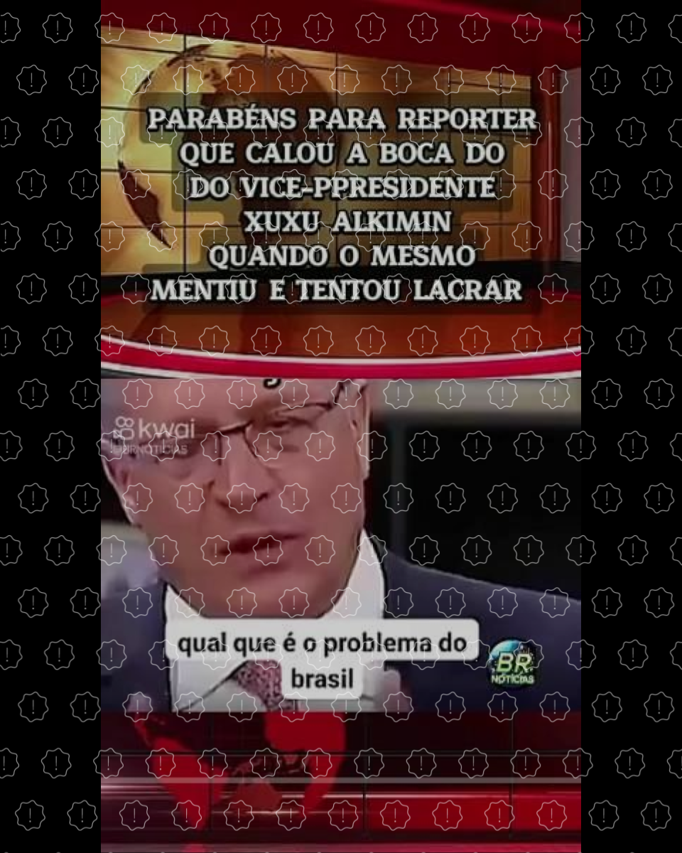 Entrevista de 2017 na qual Alckmin diz que problema do Brasil é falta de dinheiro e é contestado por jornalista circula nas redes como se fosse recente