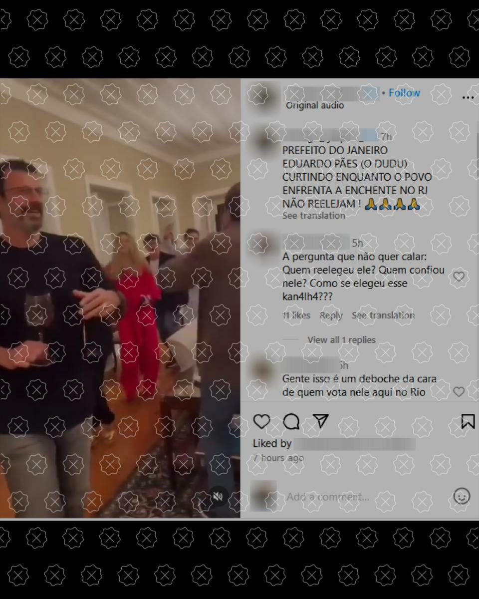Vídeo do ano passado que mostra Eduardo Paes dançando em festa tem sido compartilhado como se fosse recente