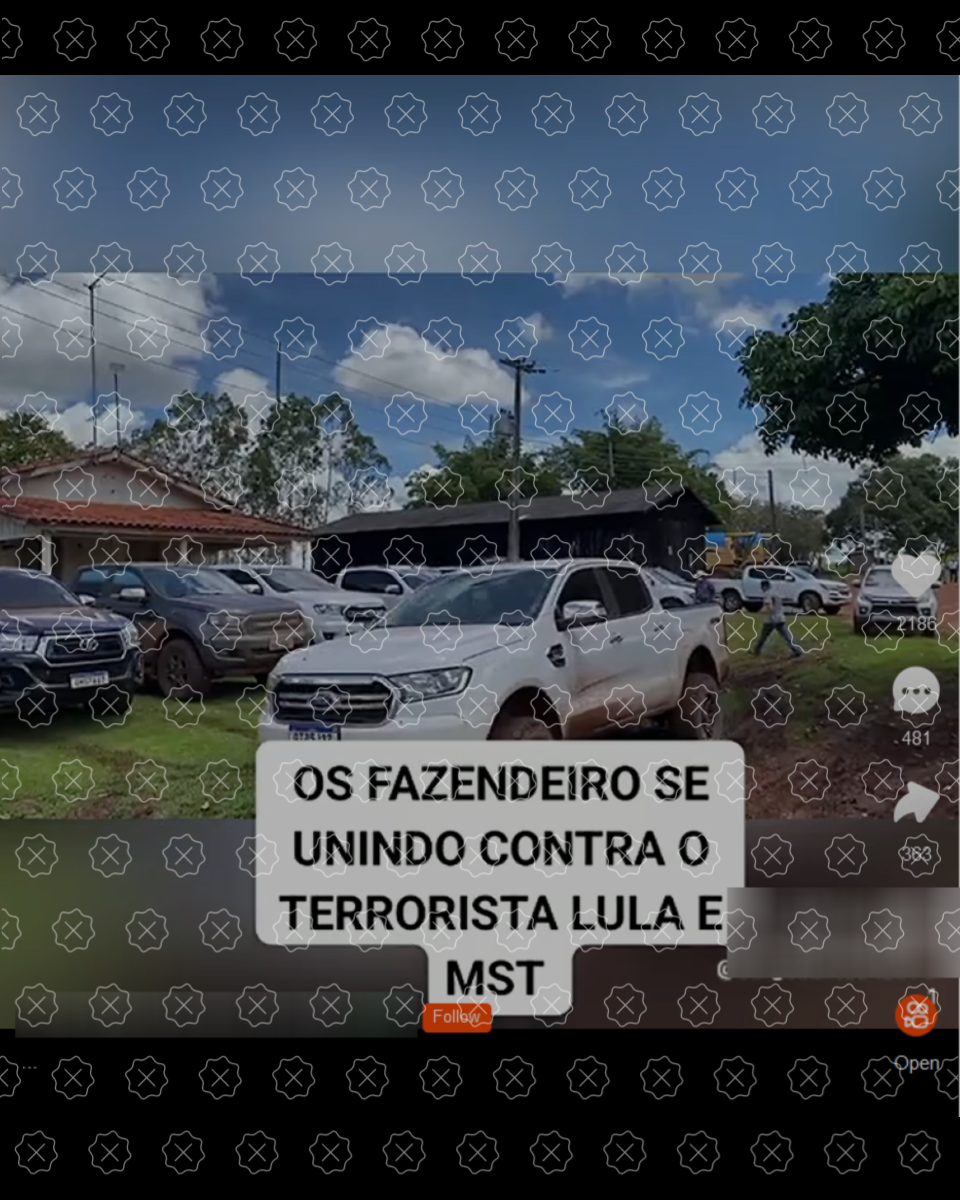 Posts difundem vídeo que mostra invasão da LCP a uma fazenda de Roraima em 2021, como se fosse ação do MST durante o governo Lula, o que é falso