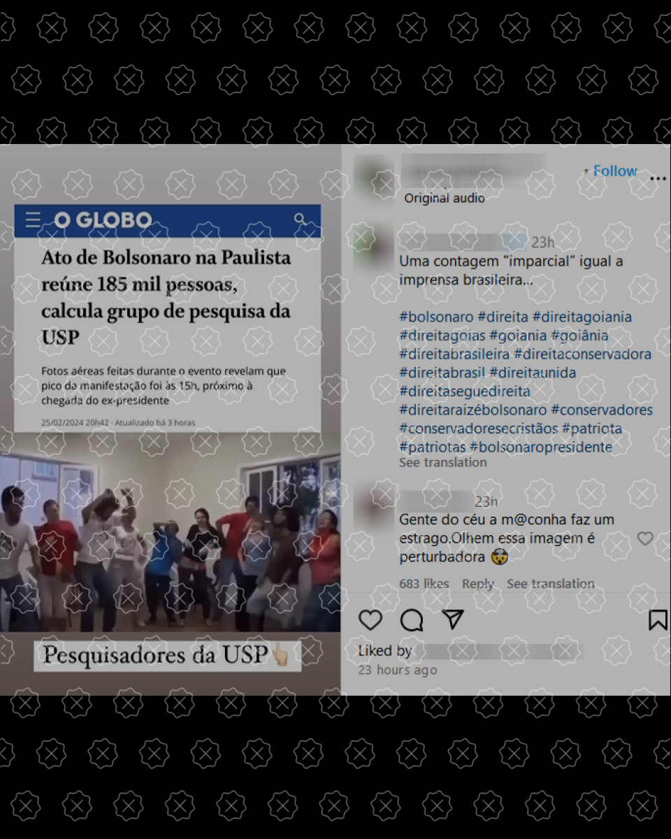 Posts compartilham vídeo que mostra jovens do Levante Popular da Juventude cantando música de apoio a Nicolás Maduro com legenda enganosa que os identifica como pesquisadores da USP