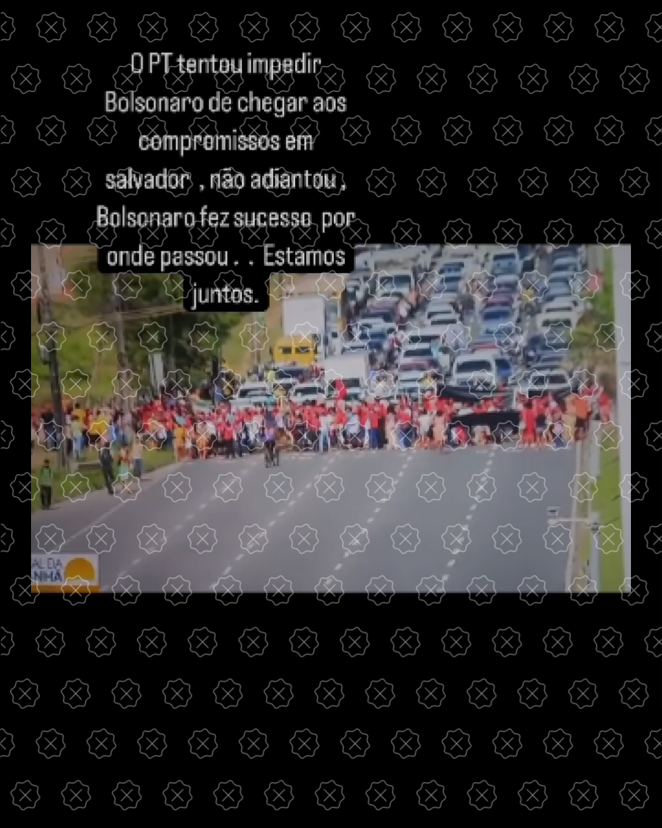 Reportagem do Jornal da Manhã sobre manifestação na avenida Paralela, em Salvador, circula com legenda enganosa