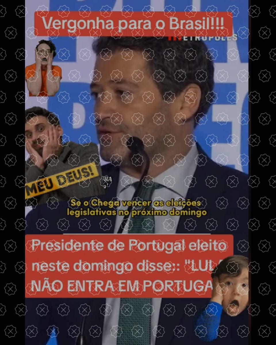 Vídeo do deputado André Ventura é compartilhado nas redes com legenda enganosa que aponta que político foi eleito presidente de Portugal