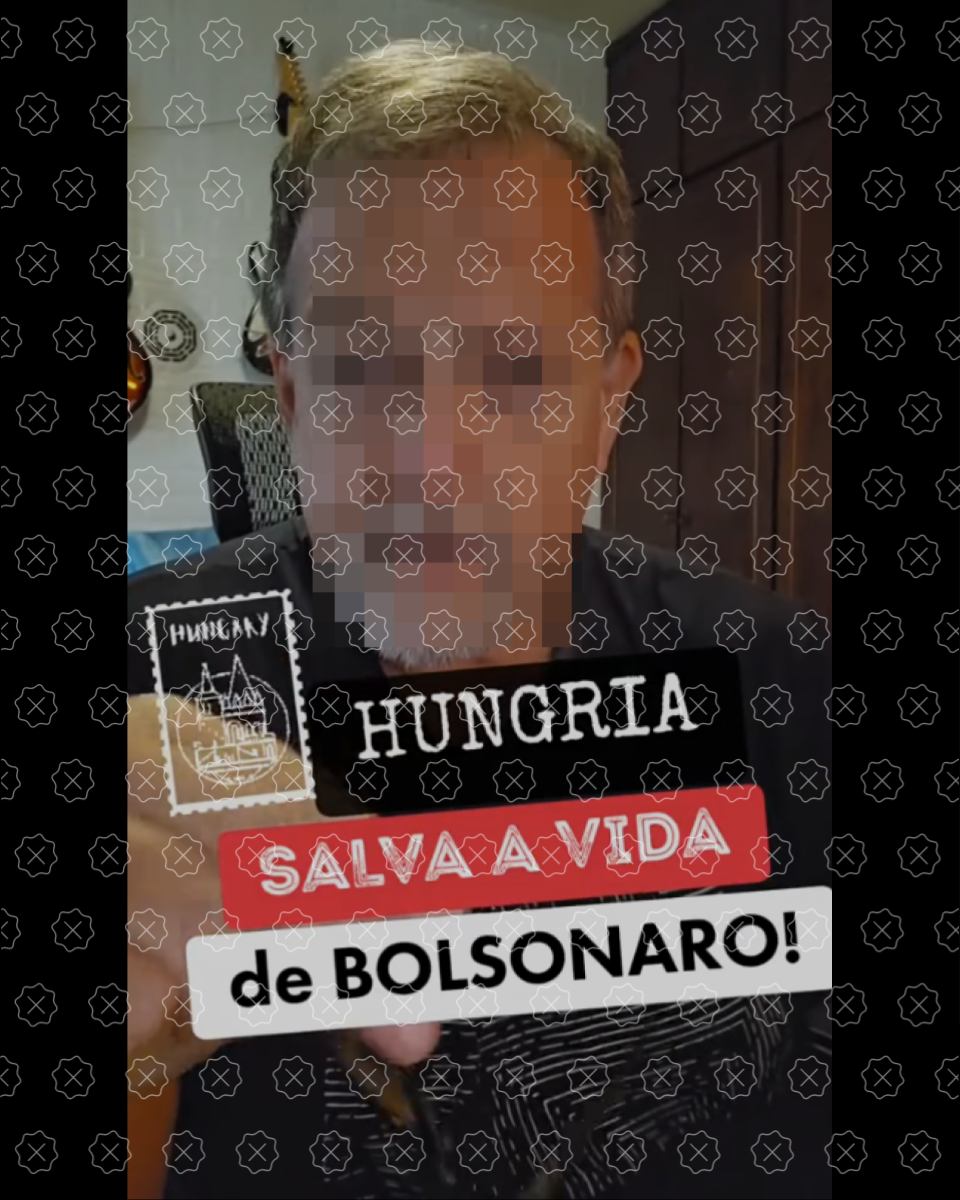 Homem diz, em vídeo, que Hungria salvou a vida de Bolsonaro